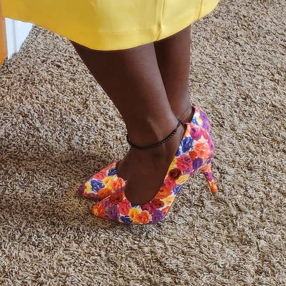 Dream Pairs Tayler Floral High Heels Size 11 - Picture 1 of 9